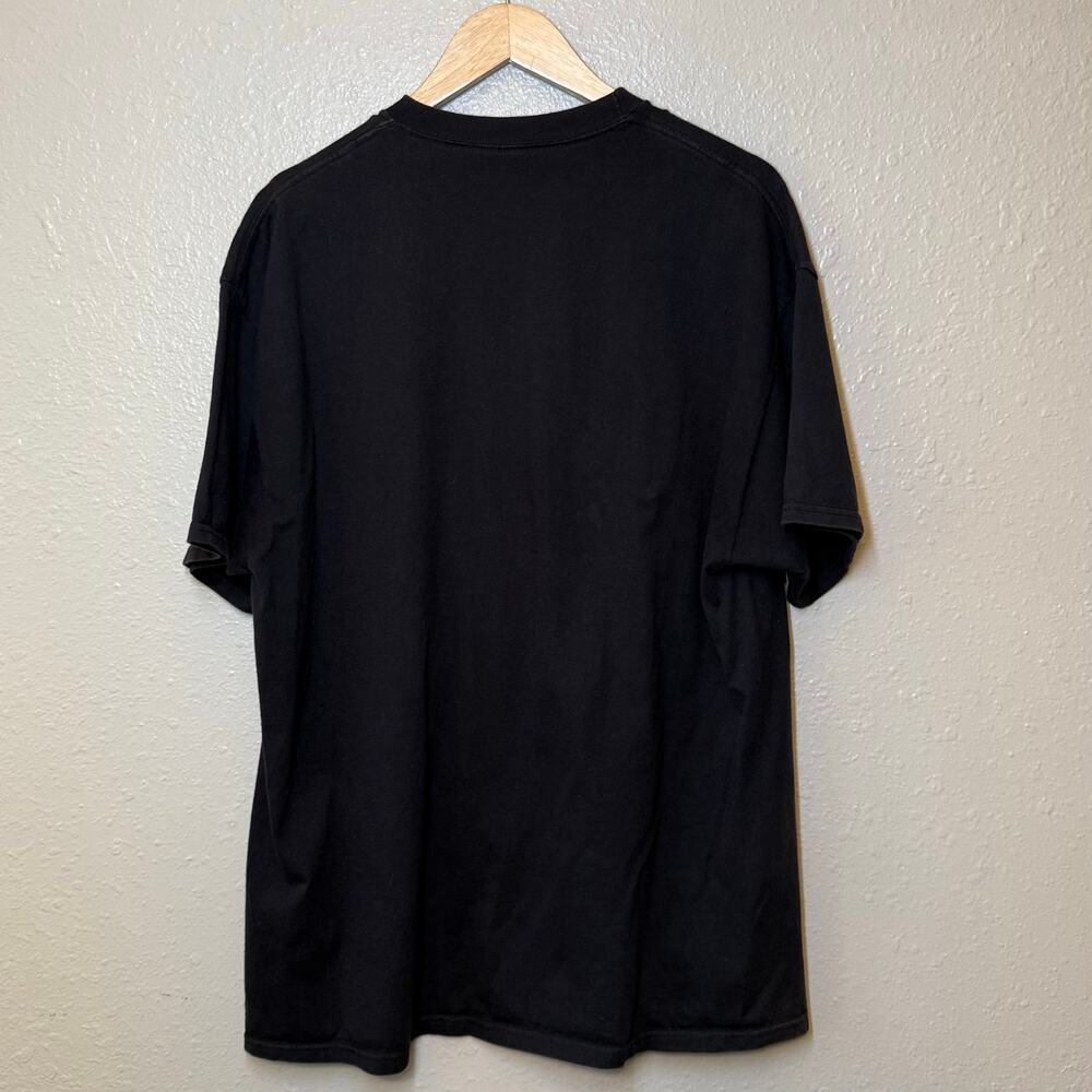 VTG Stussy Tee Shirt Tribe Tour New York Tokyo London LA Graphic Y2K Black XL - Picture 3 of 8